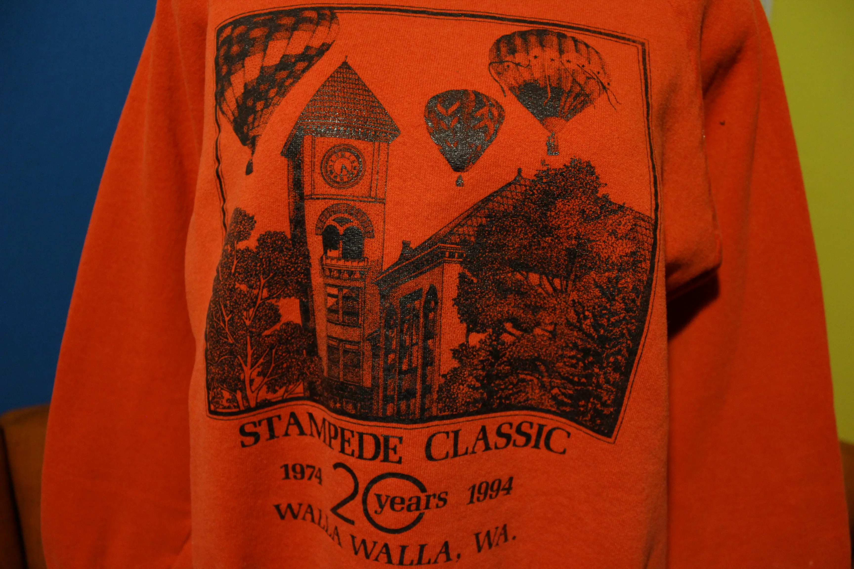 1994 Stampede Classic Hot Air Balloon Walla Walla WA USA 90s Vtg Sweatshirt