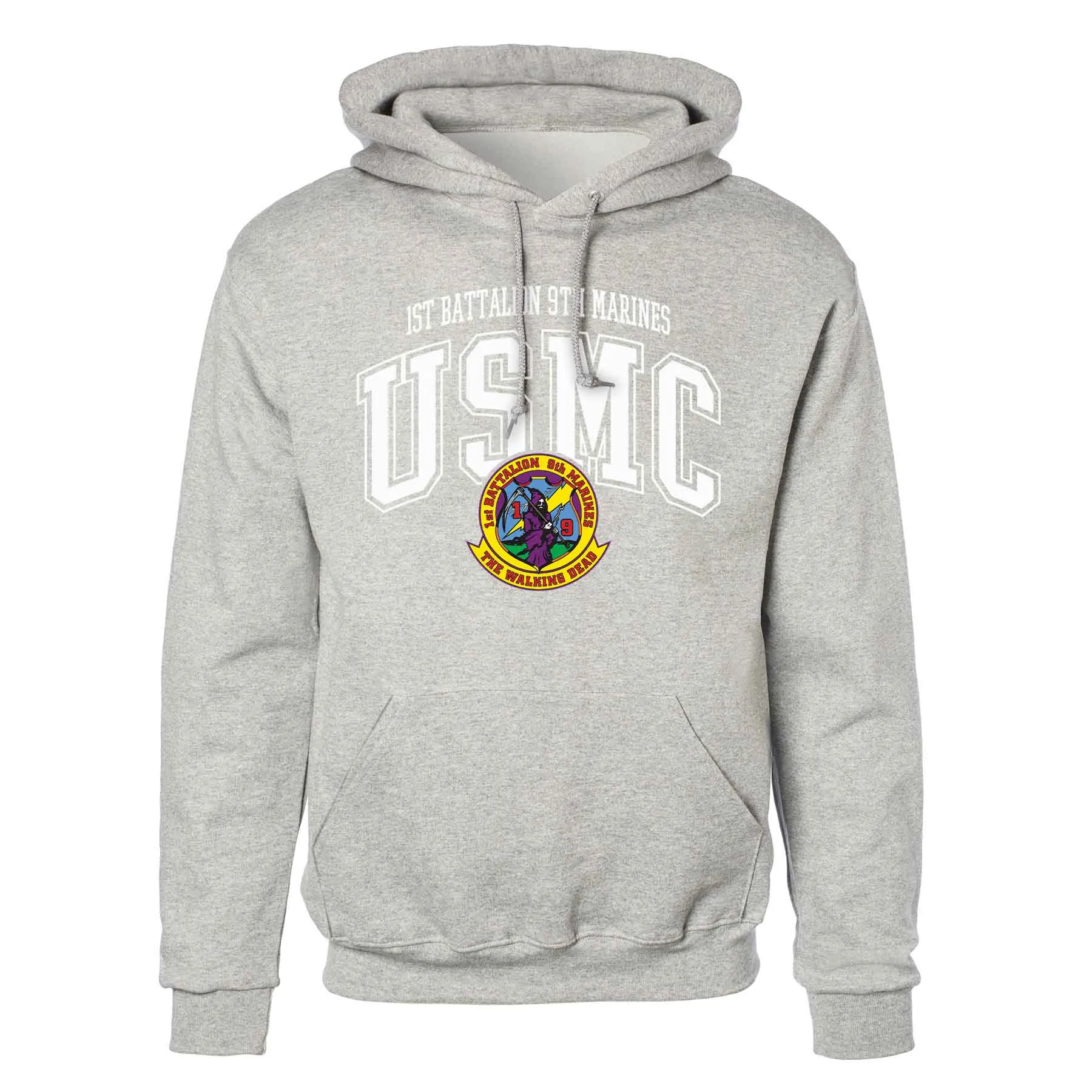 1st Battalion 9th Marines Arched Hoodie