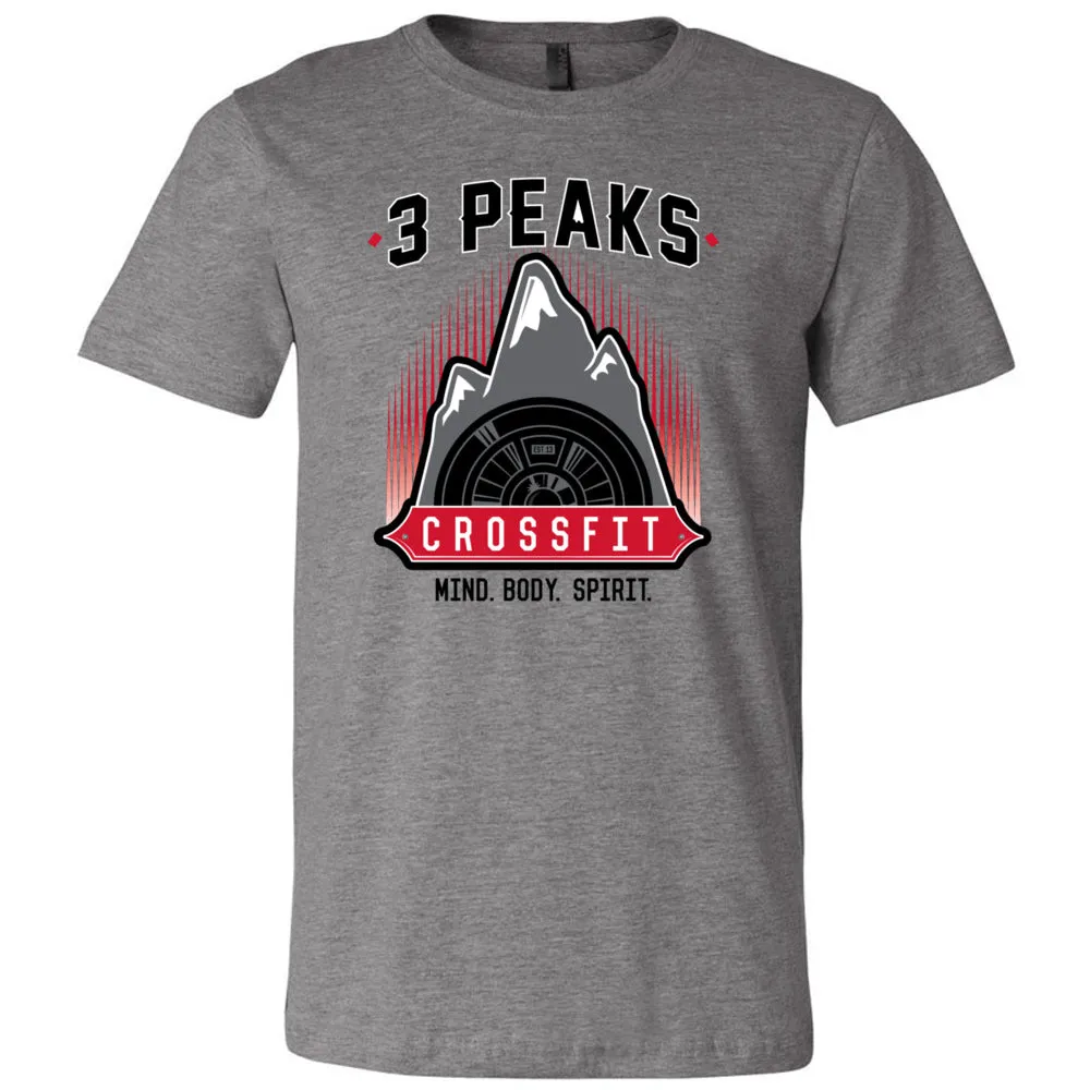 3 Peak CrossFit - 100 - Stacked - Men's T-Shirt