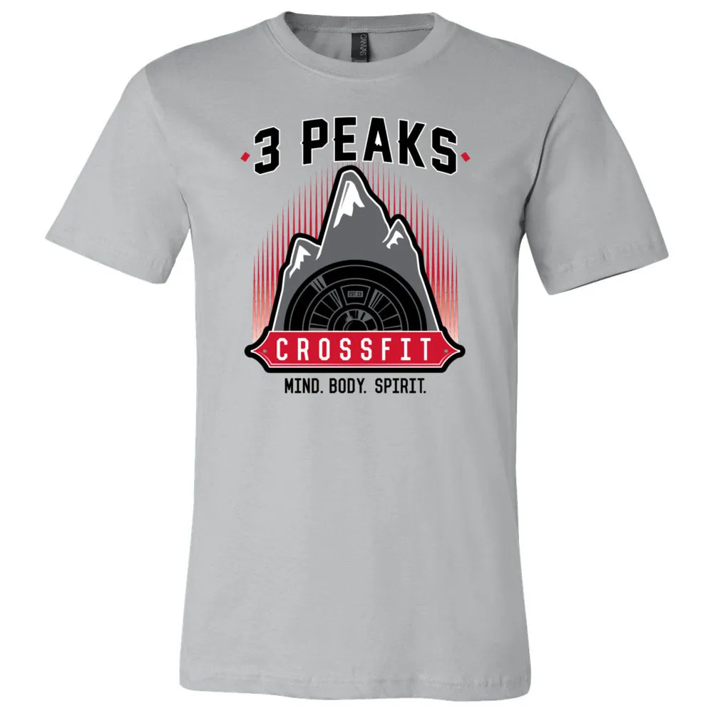 3 Peak CrossFit - 100 - Stacked - Men's T-Shirt