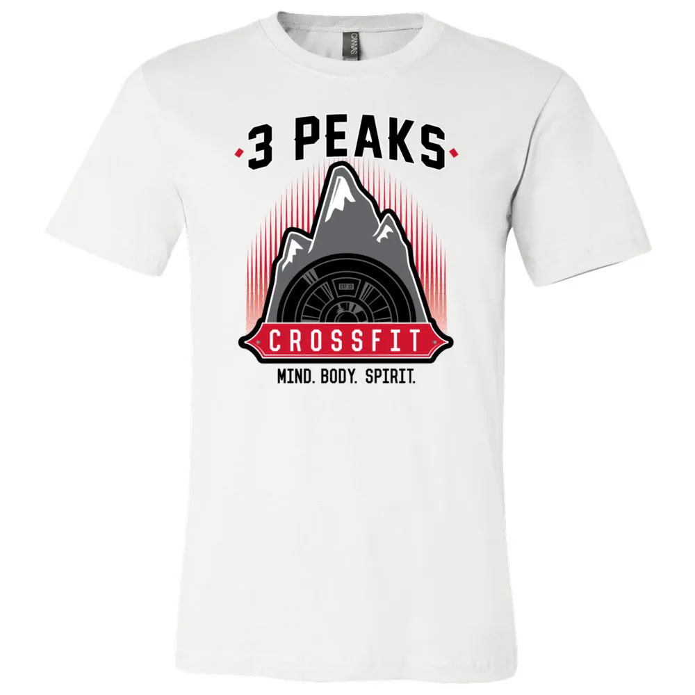 3 Peak CrossFit - 100 - Stacked - Men's T-Shirt