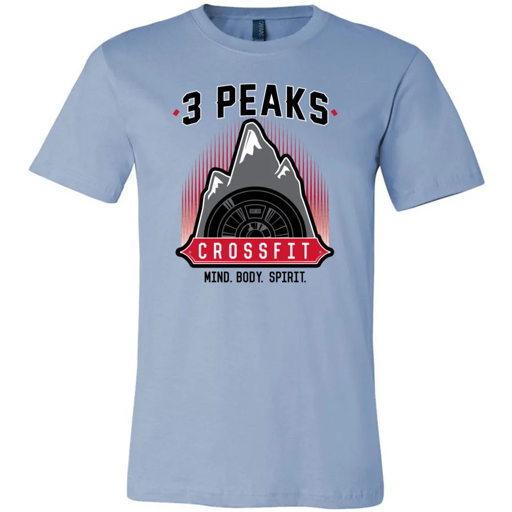 3 Peak CrossFit - 100 - Stacked - Men's T-Shirt