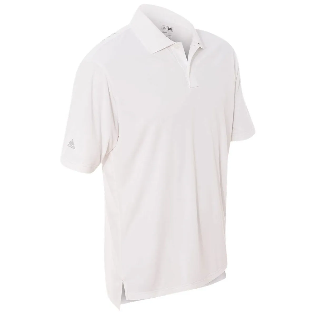 adidas Golf Men's White/Onix Chrome Climalite Contrast Stitch Sport Shirt