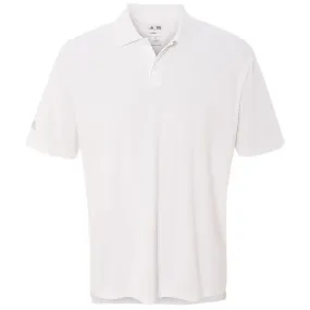 adidas Golf Men's White/Onix Chrome Climalite Contrast Stitch Sport Shirt