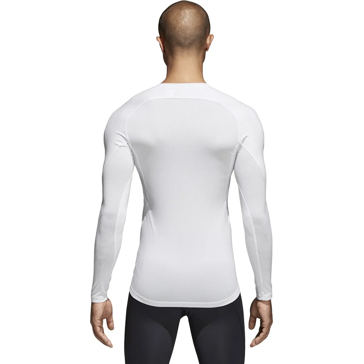 adidas Men's White Alphaskin Long Sleeve Tee