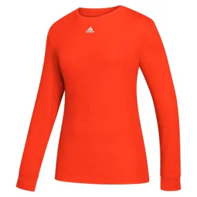 adidas Women's Collegiate Orange Amplifier Long Sleeve Tee