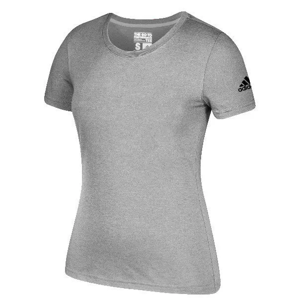 adidas Women's Grey Go To Perfect Short Sleeve Crew