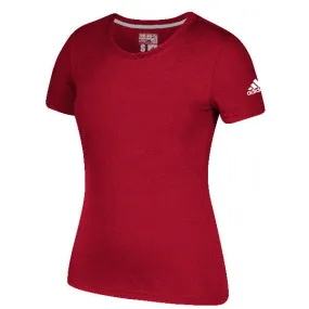 adidas Women's Red Go To Perfect Short Sleeve Crew