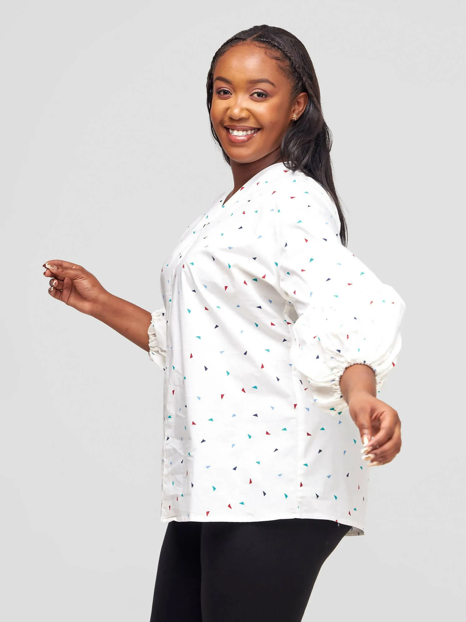 Afafla Puff Top - White