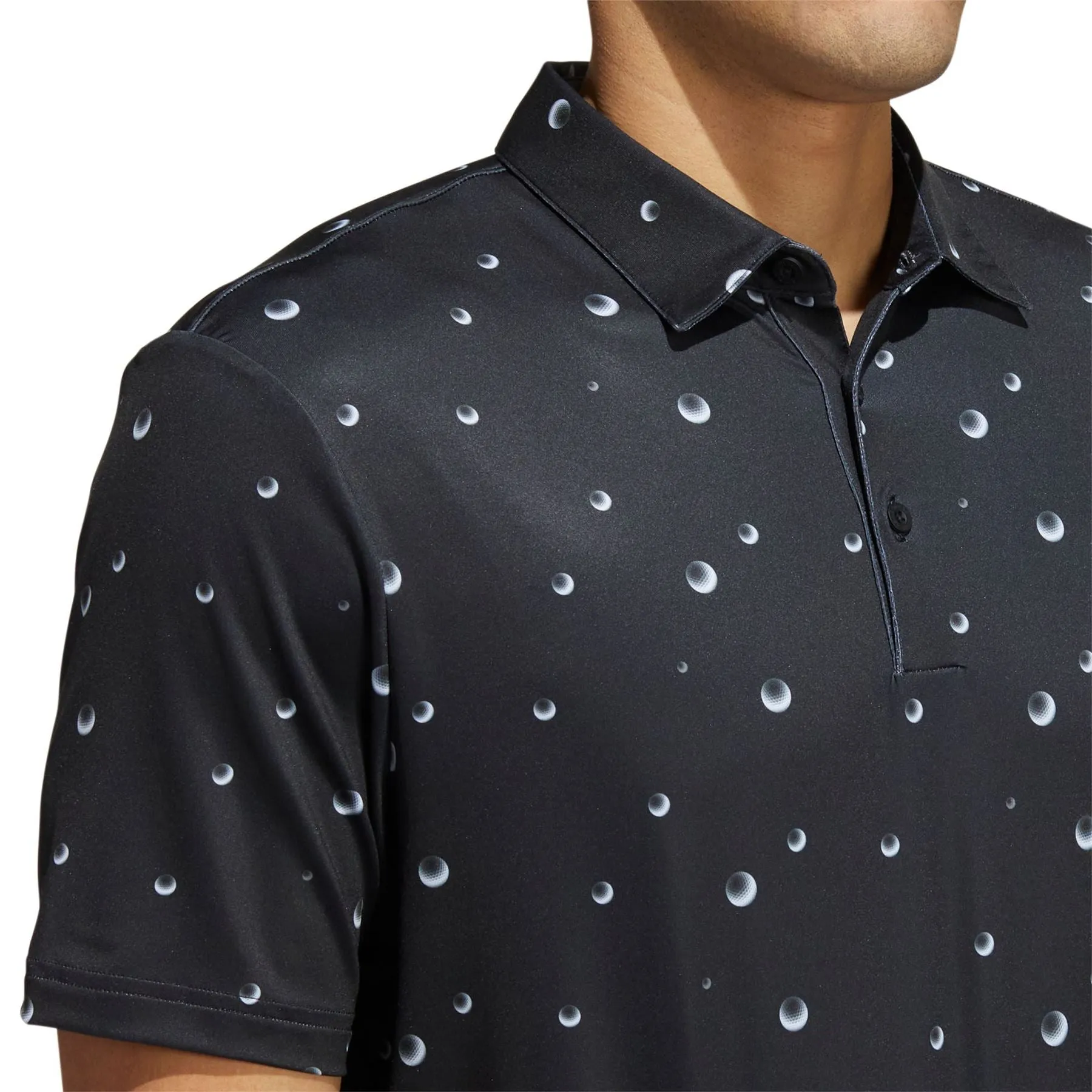 Allover Print Polo Black/White/Grey - AW22