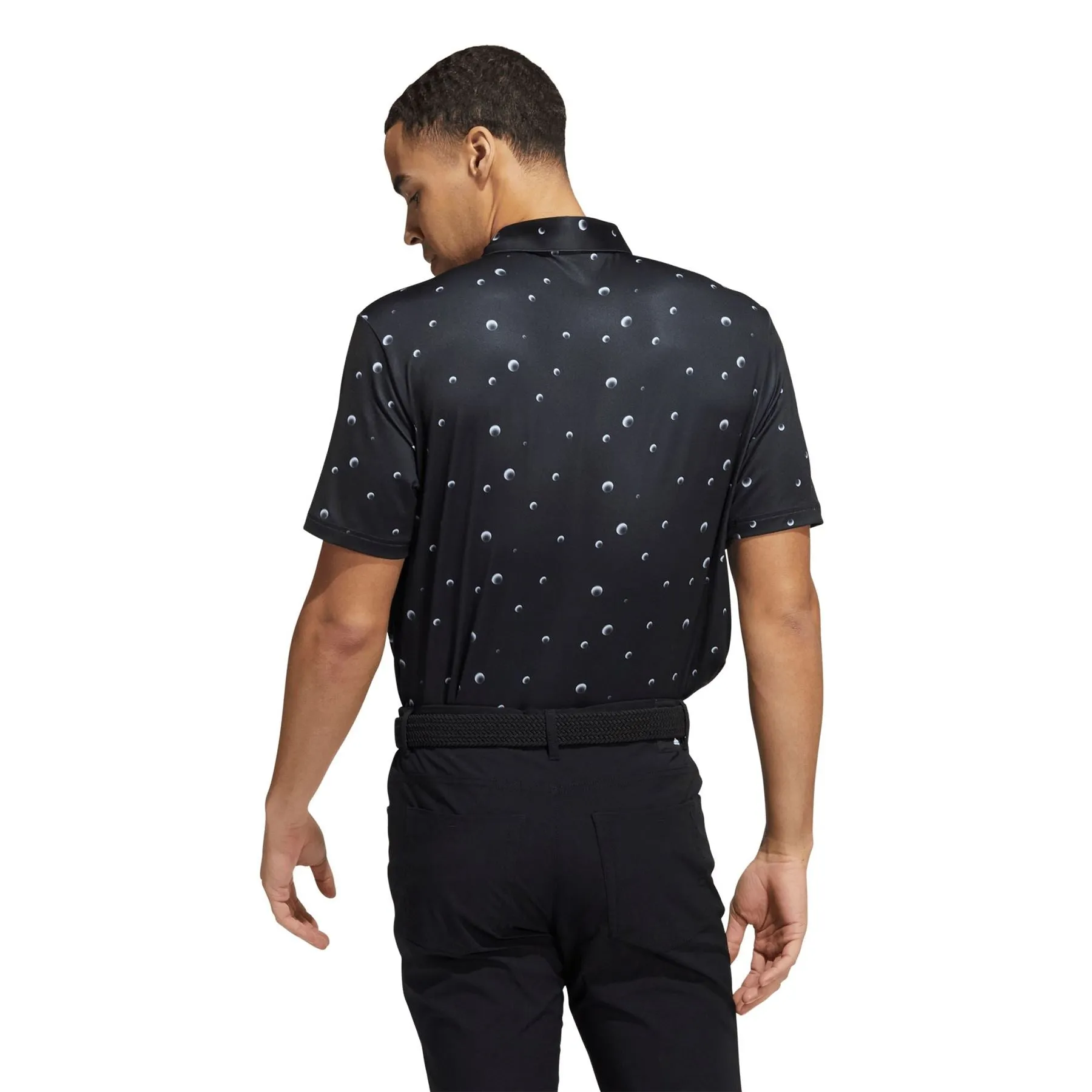 Allover Print Polo Black/White/Grey - AW22