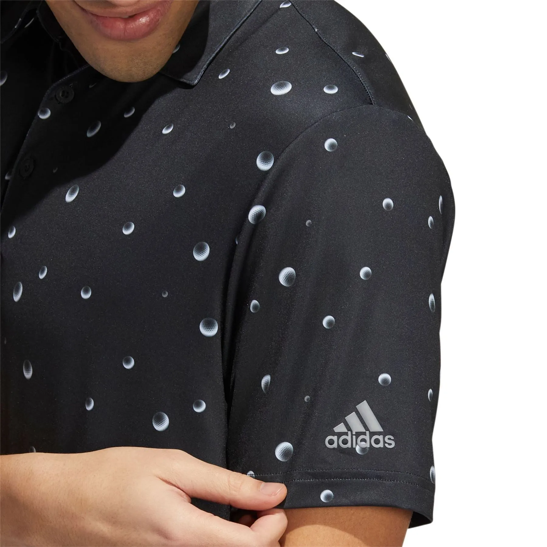 Allover Print Polo Black/White/Grey - AW22