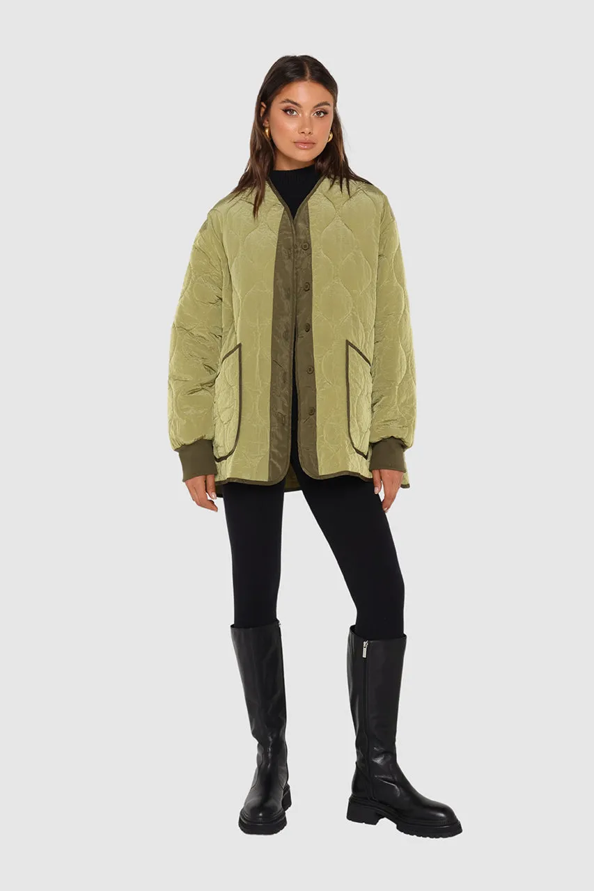 Annabelle Jacket | Palm/Khaki