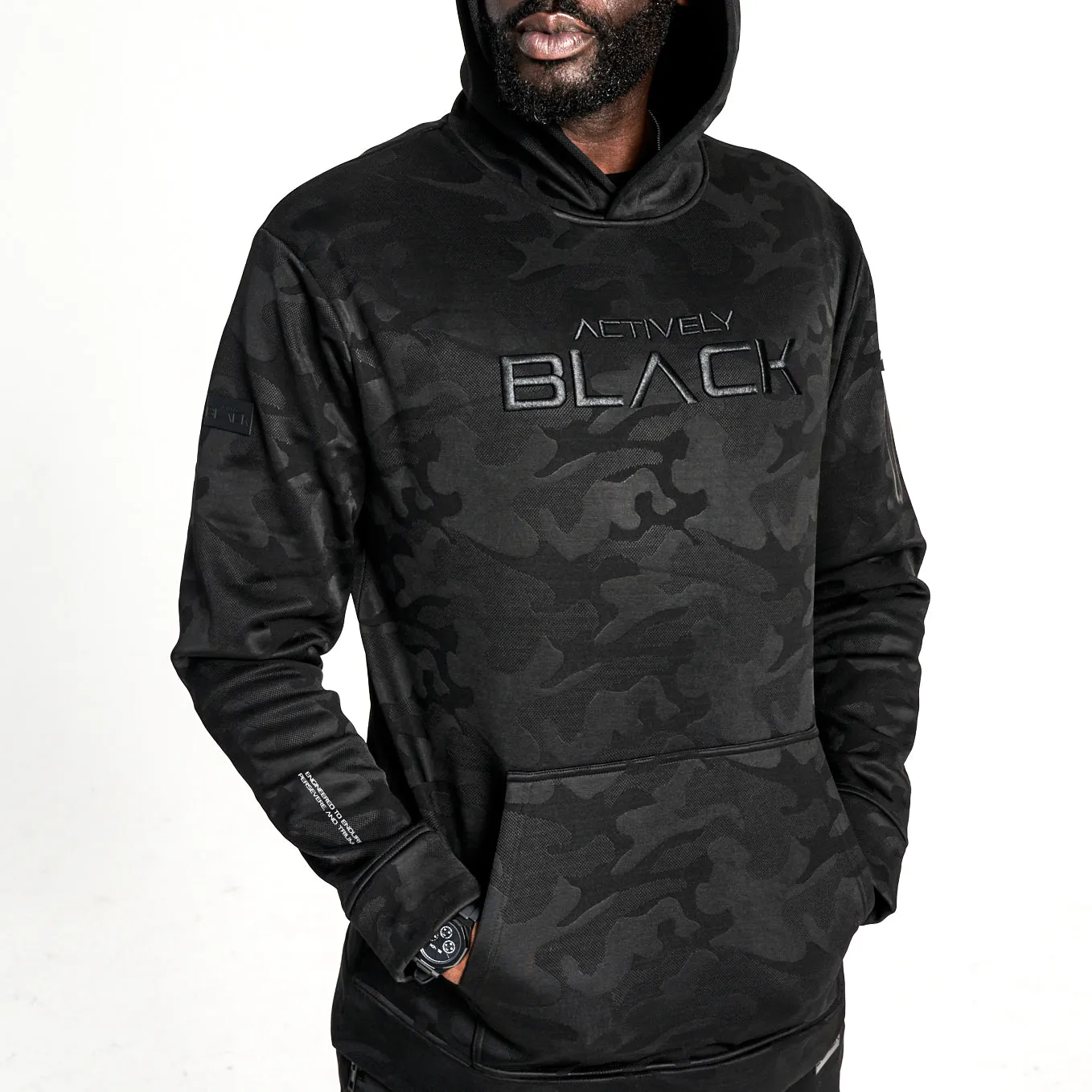 Black Camo Luxe Pullover Hoodie