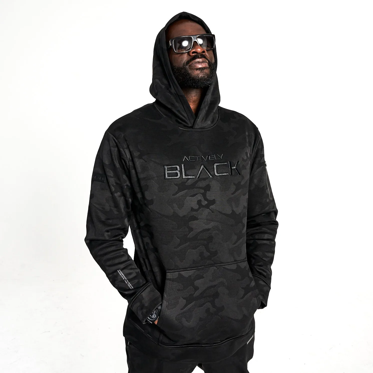 Black Camo Luxe Pullover Hoodie