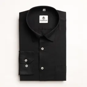 Black Color Solid Pure Cotton For Men