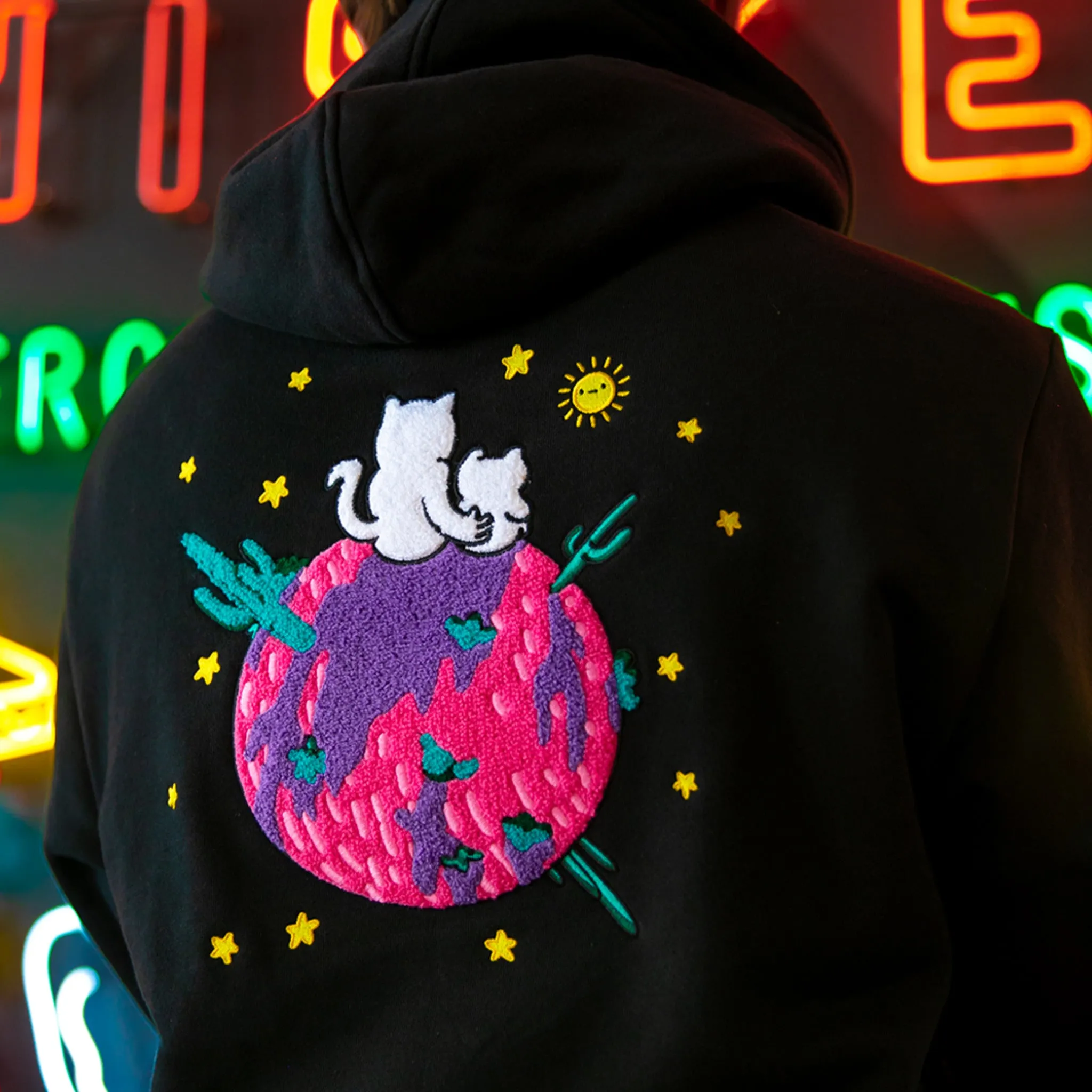 Buddies In Space Hoodie (Black)