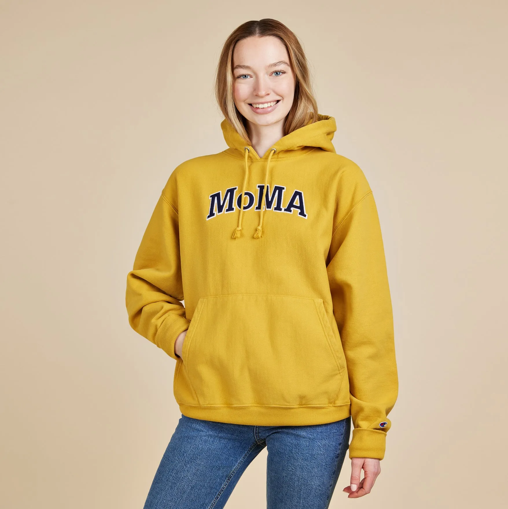 Champion Garment-Dyed Hoodie - MoMA Edition - Bold Nytop Gold