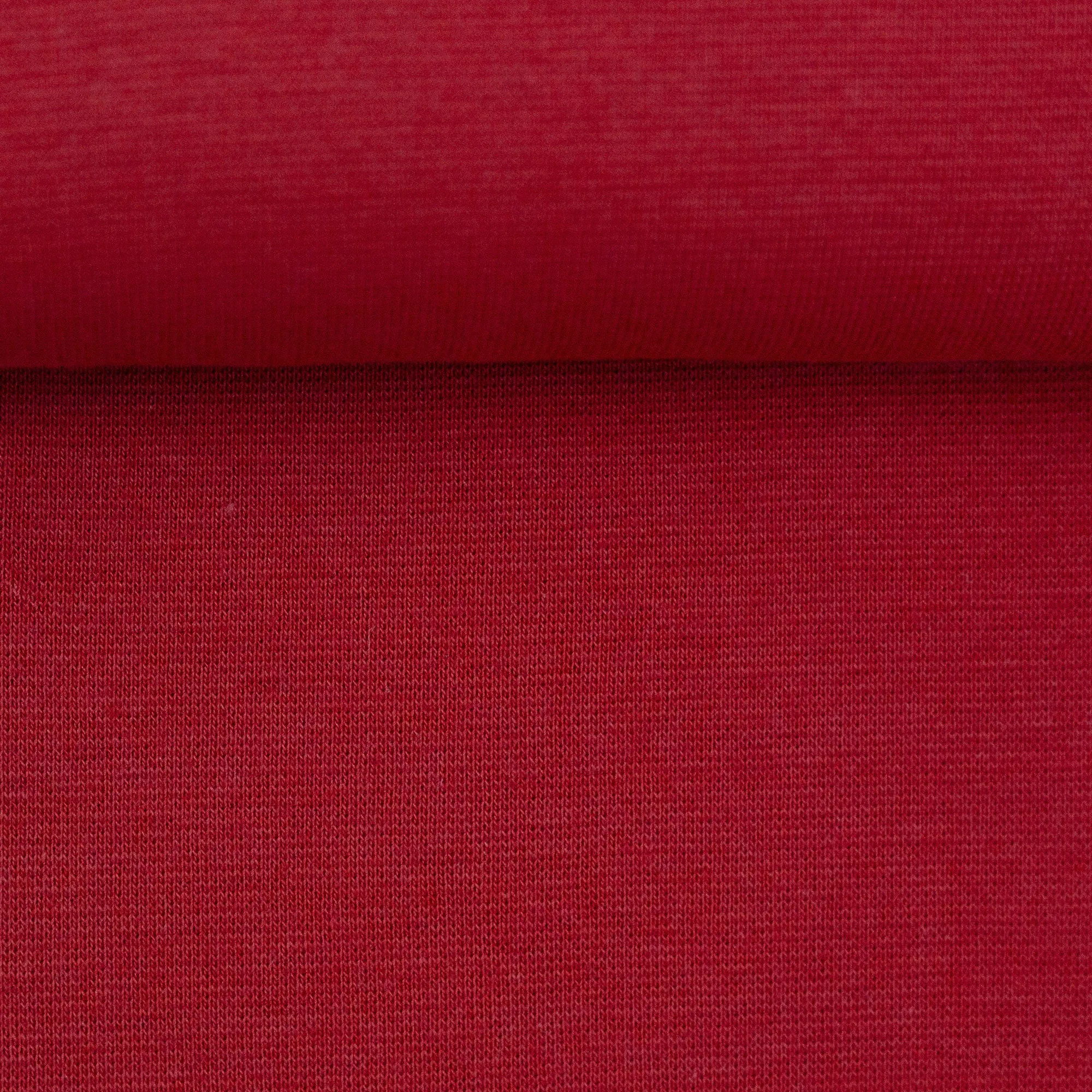 Cotton French Terry Fabric in Cherry | From Europe, Oeko-tex certified