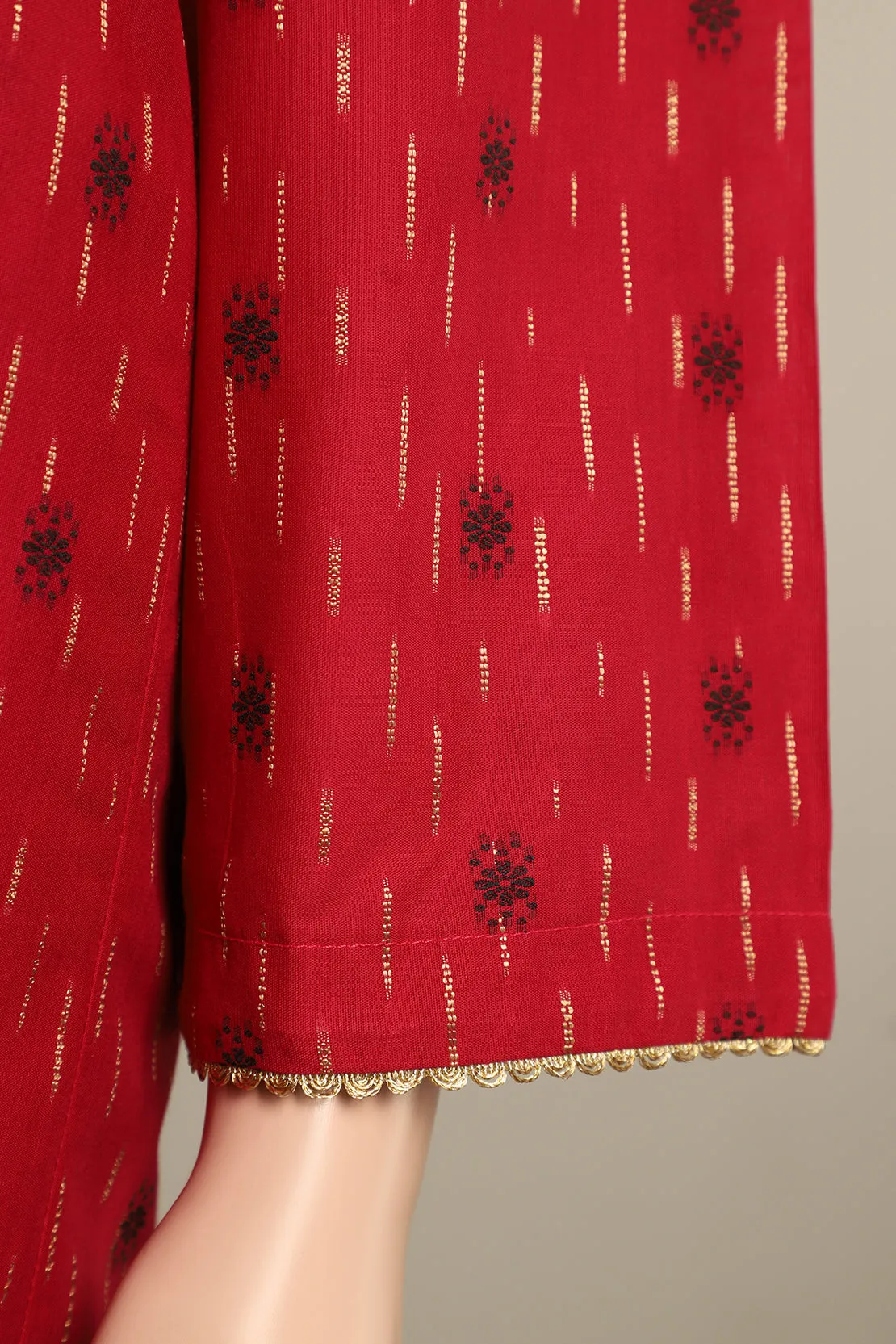 Cotton Jacquard Stitched 2 Piece (Shirt/Trouser)