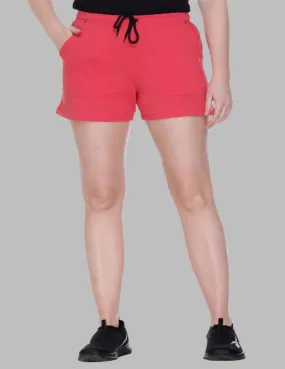 Cotton Shorts For Women Plain - Pink