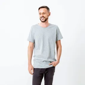 Cotton Tall Crew | Grey Marle