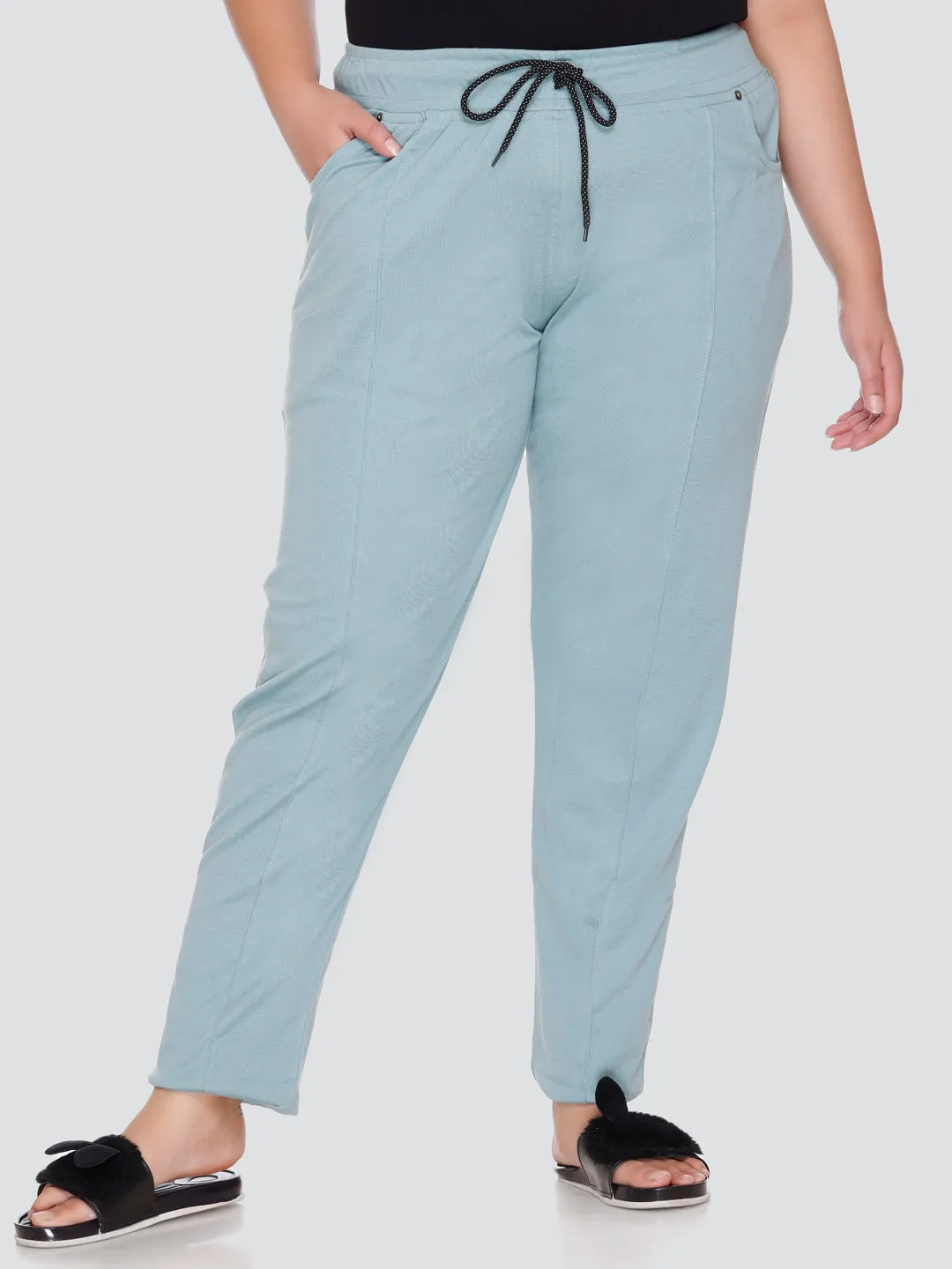 Cotton Track Pants - Relaxed Fit Lounge Pants - Sage