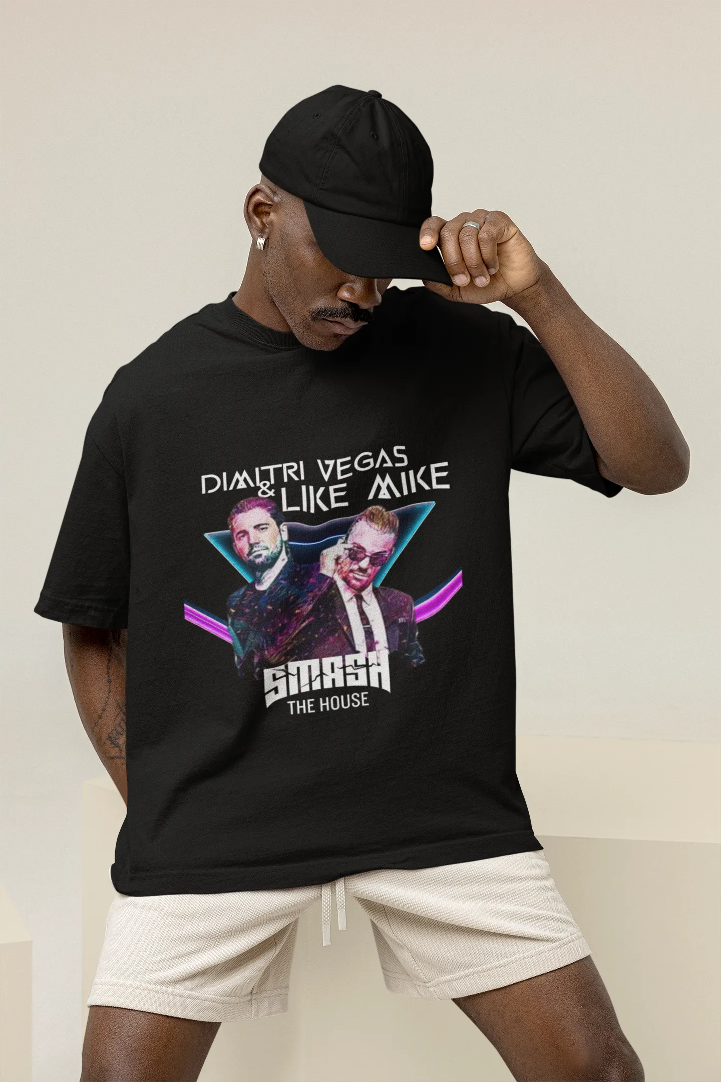 DIMITRI VEGAS & LIKE MIKE Oversized T-shirt - Black