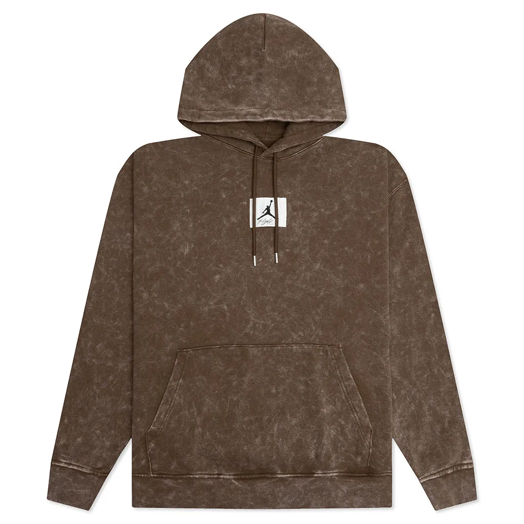 Essential Washed Fleece Hoodie - Light Olive