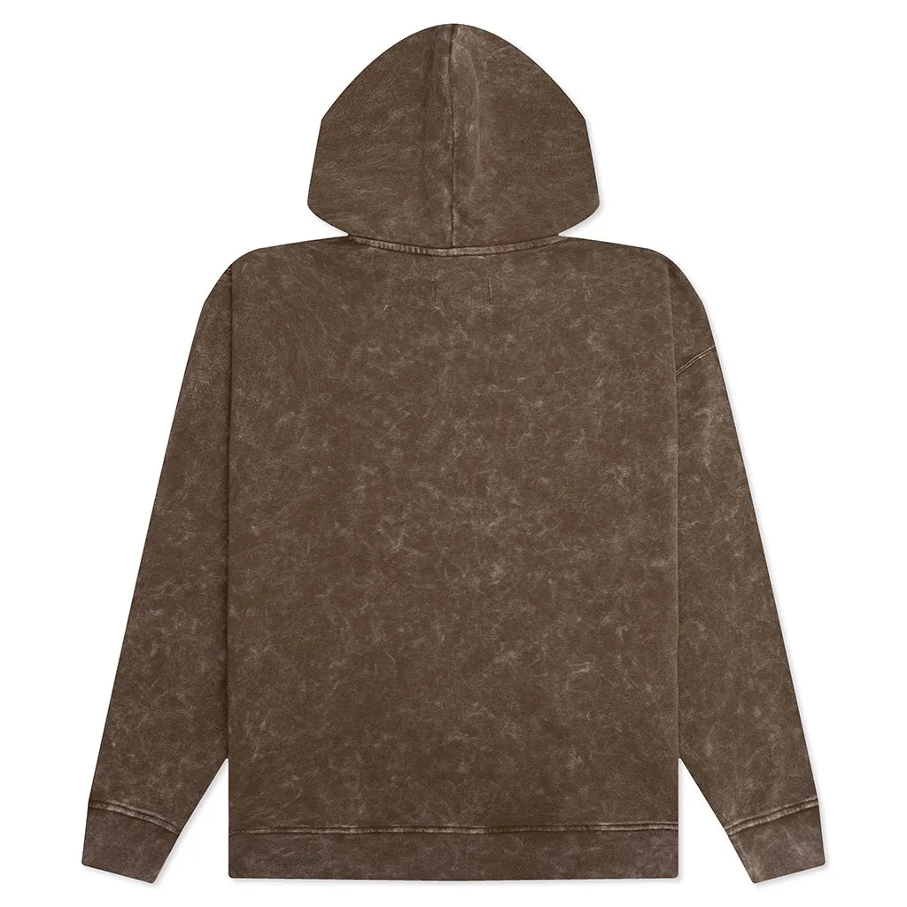 Essential Washed Fleece Hoodie - Light Olive