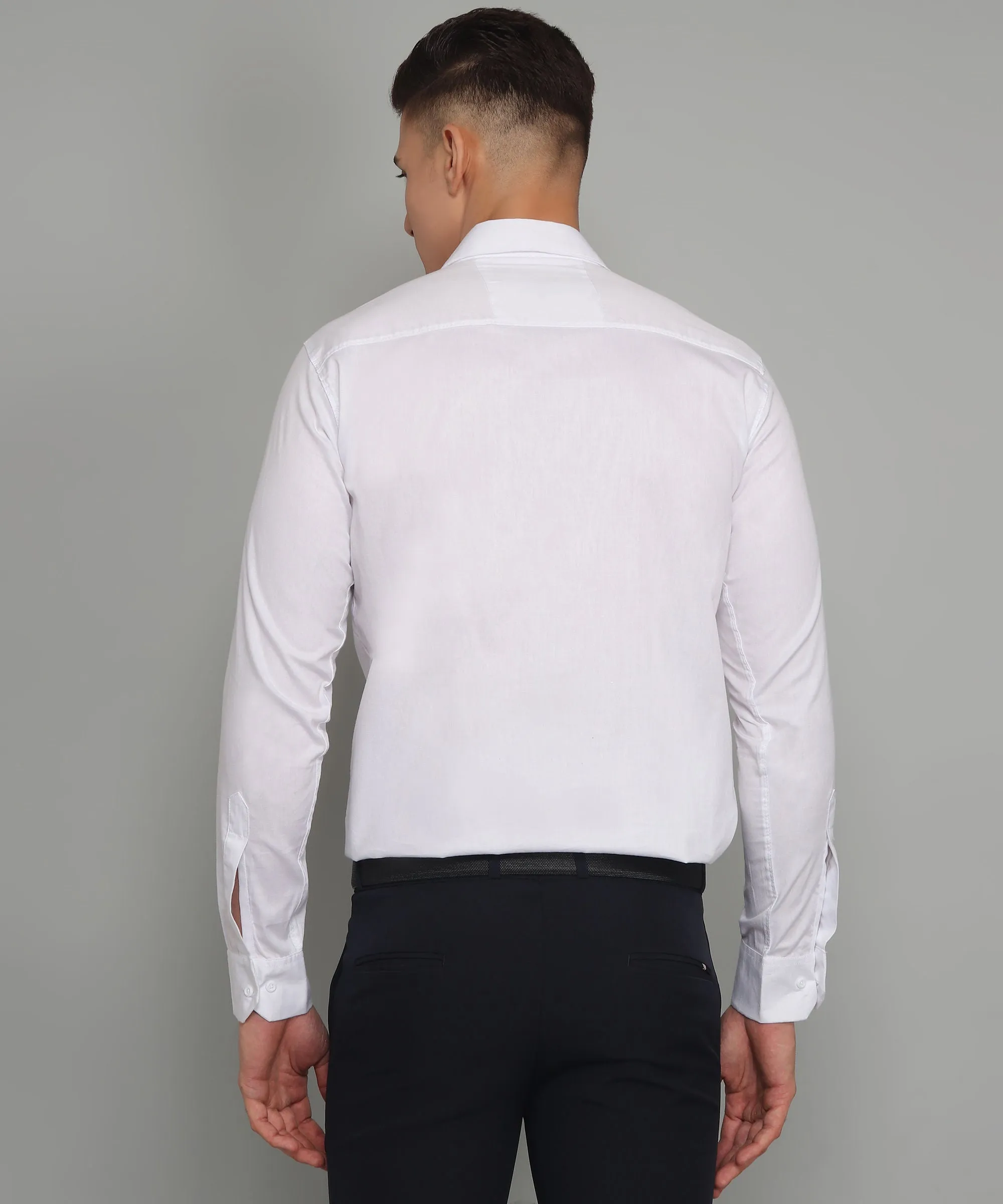 Exclusive TryBuy Premium White Button-Up Shirt for Men