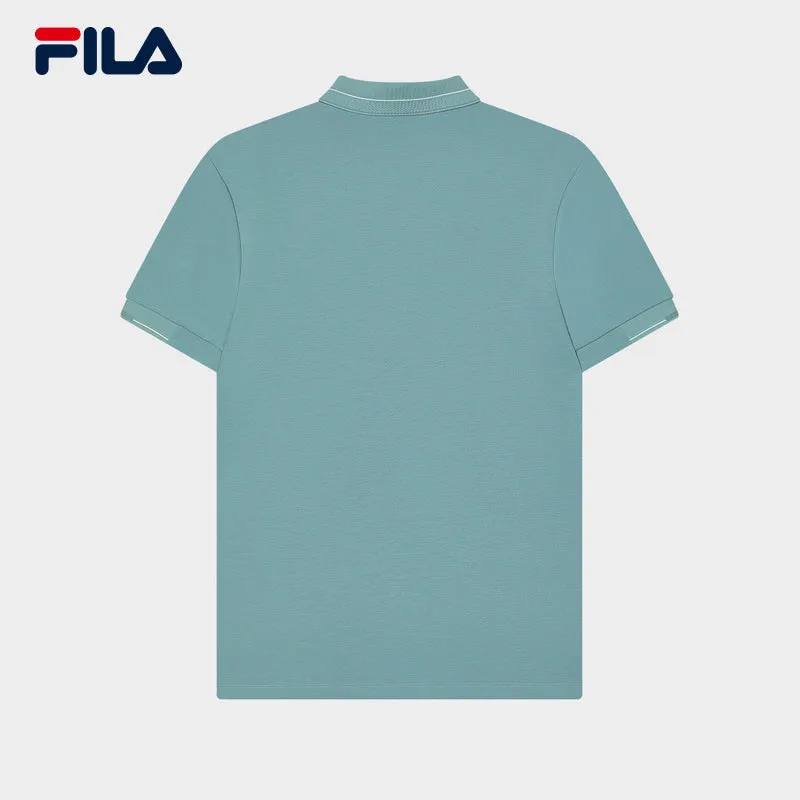 FILA CORE LIFESTYLE BLUE Men Short Sleeve Polo (Blue / White)