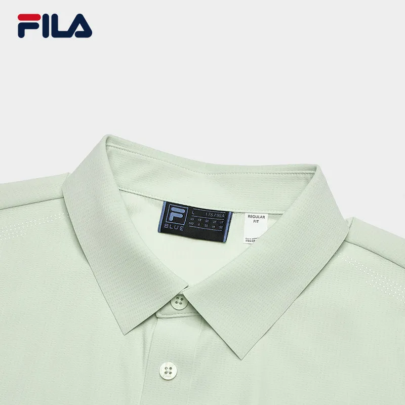 FILA CORE WHITE LINE BLUE Men Short Sleeve Polo