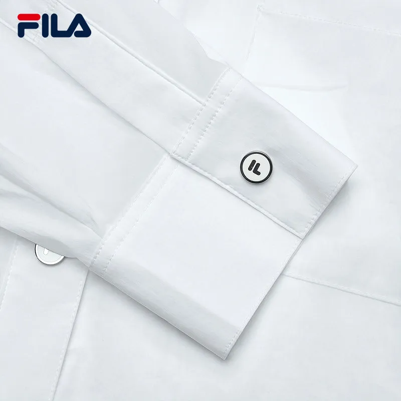 FILA CORE WHITE LINE EMERALD Women Long Sleeve Shirt in White