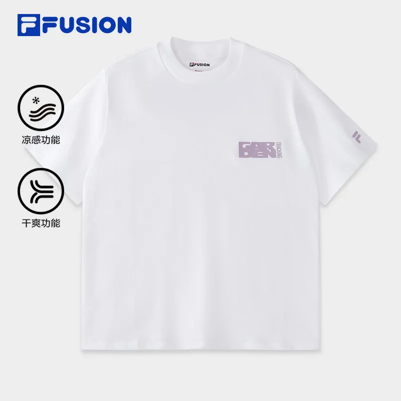 FILA FUSION INLINE URBAN TECH Women Short Sleeve T-shirt (White / Violet)