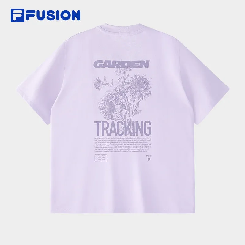 FILA FUSION INLINE URBAN TECH Women Short Sleeve T-shirt (White / Violet)