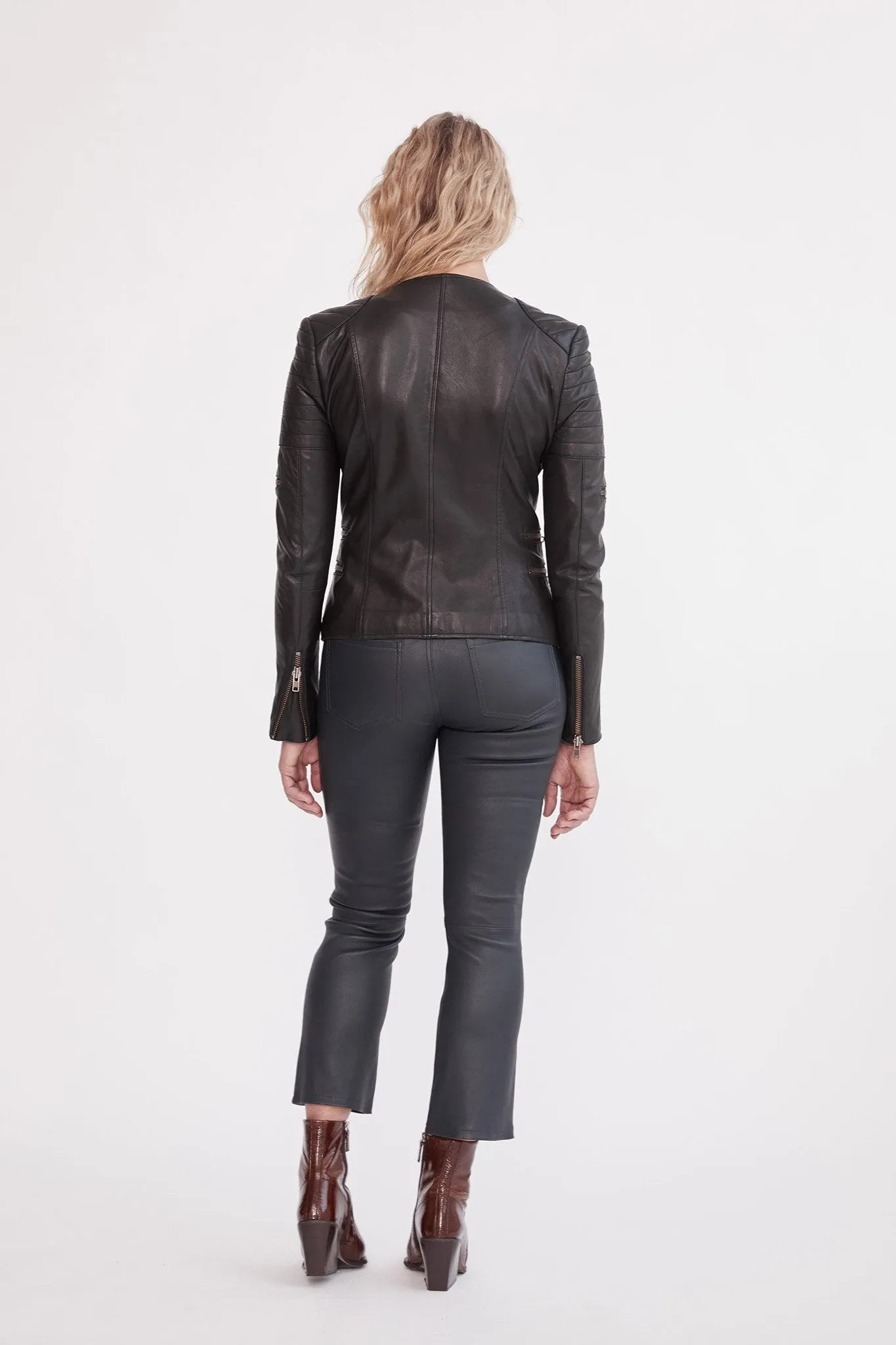 Greenwich Street Motor Jacket Black Leather