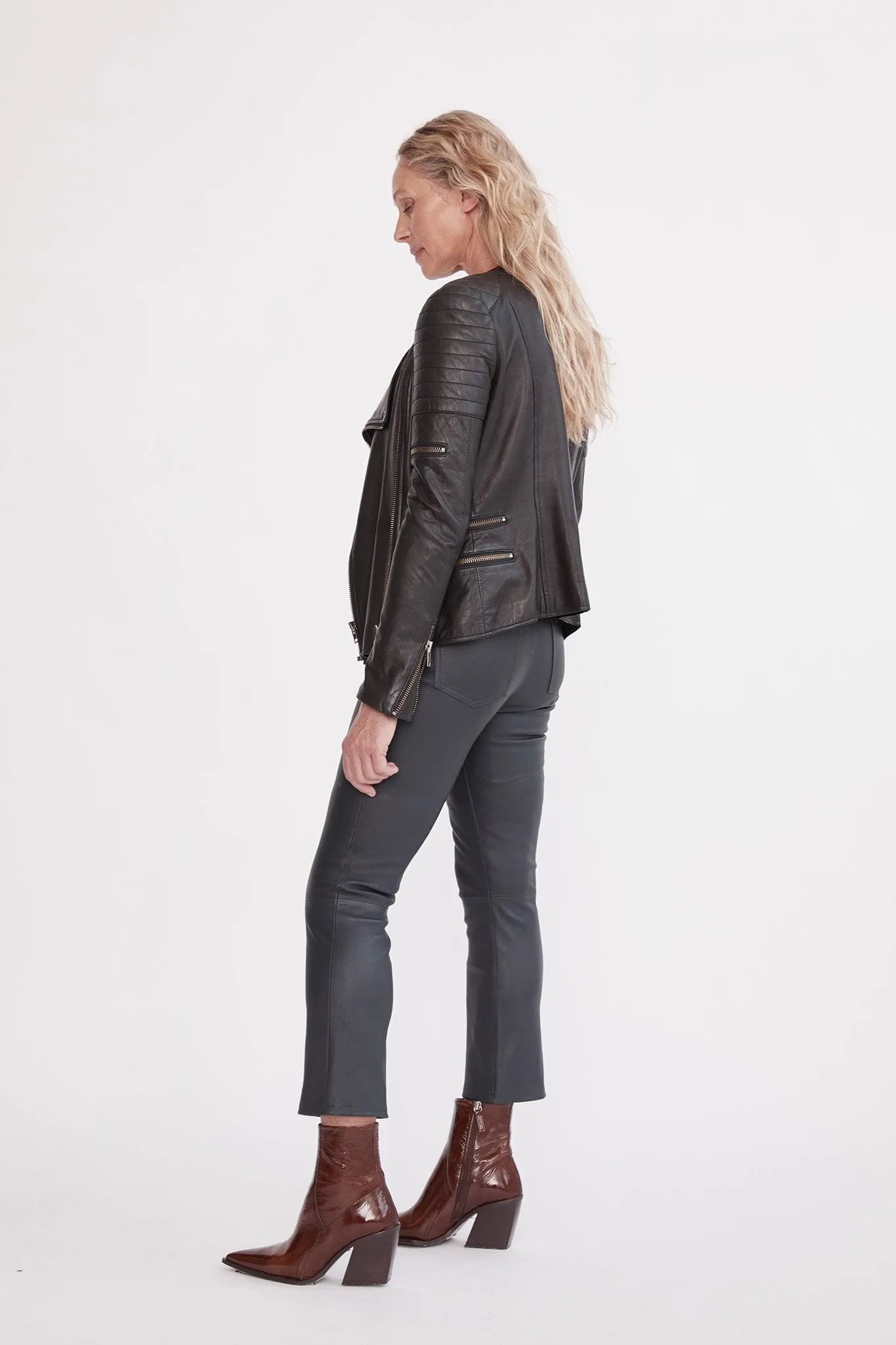 Greenwich Street Motor Jacket Black Leather