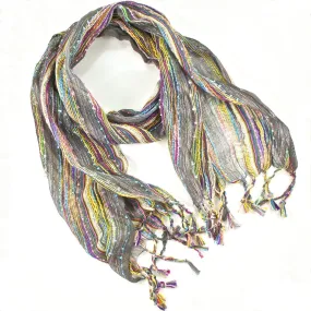 Guatemalan Handwoven Scarf - Grey