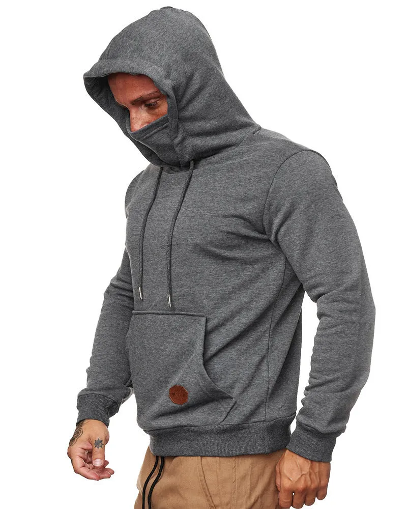 HOODED MASK ZIPPER POCKET HOODIE