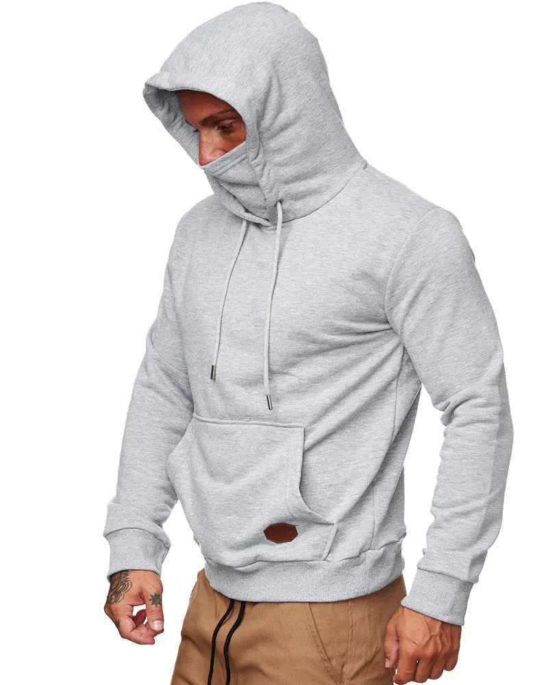 HOODED MASK ZIPPER POCKET HOODIE