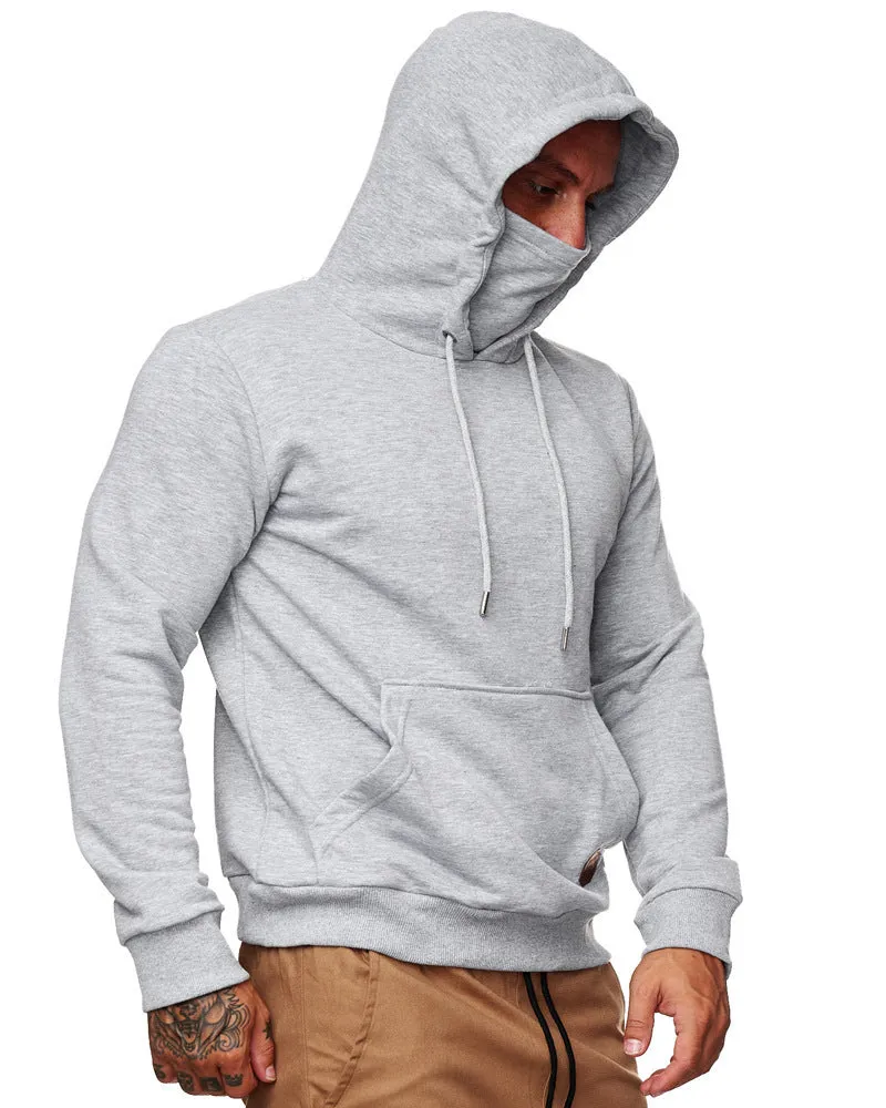 HOODED MASK ZIPPER POCKET HOODIE