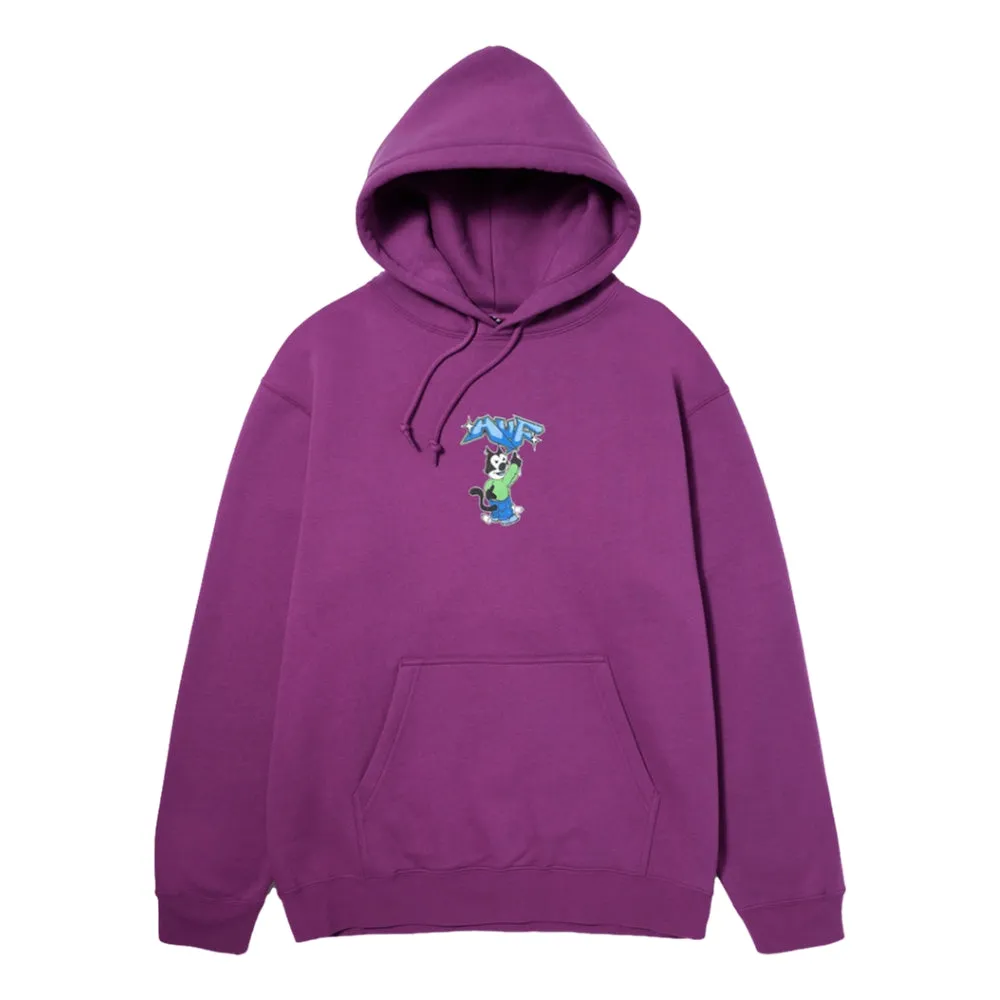 HUF BAD CAT P/O HOODIE-PURPLE