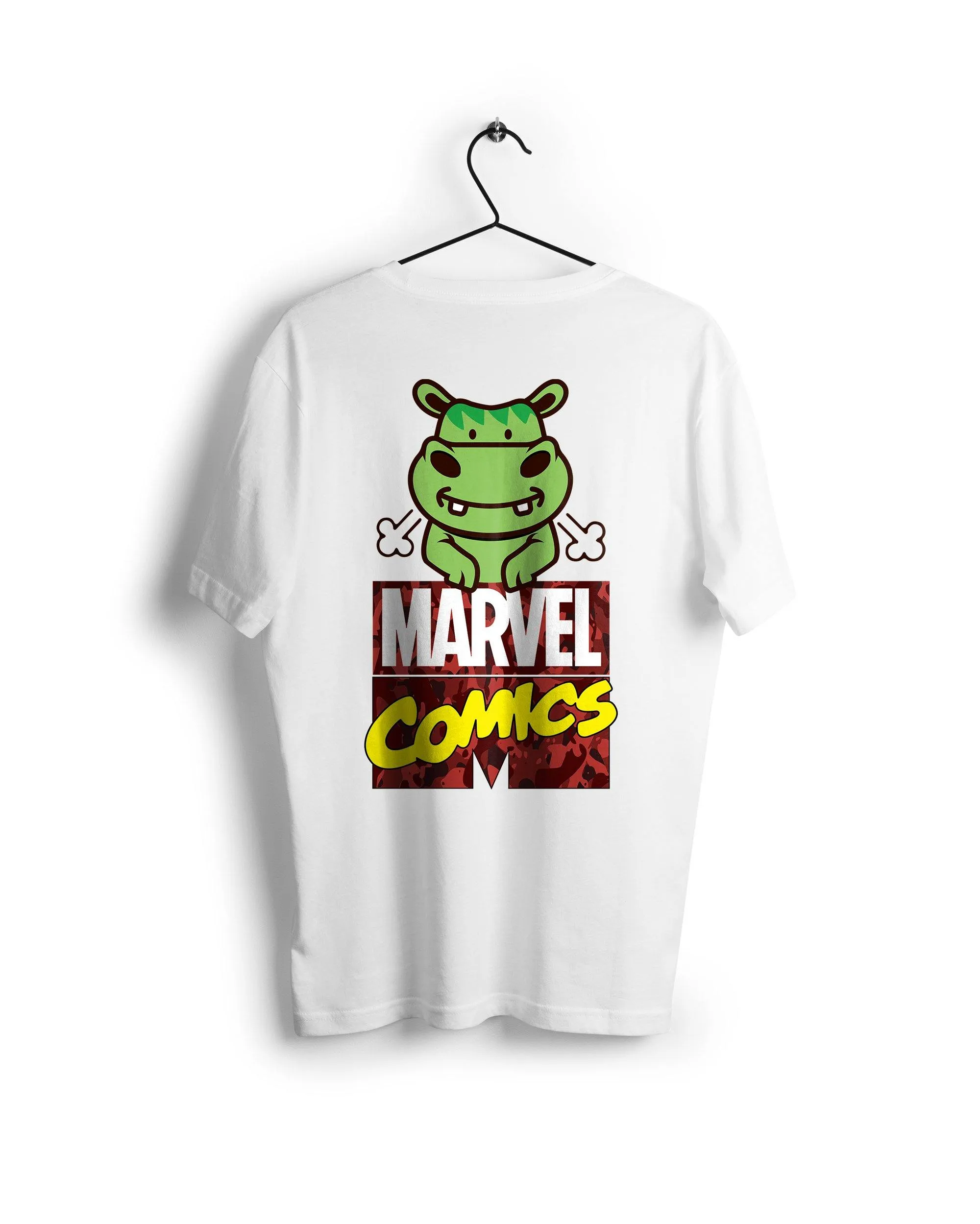 Hulk Marvel X A Ravin Hippo - Digital Graphics Basic T-shirt White