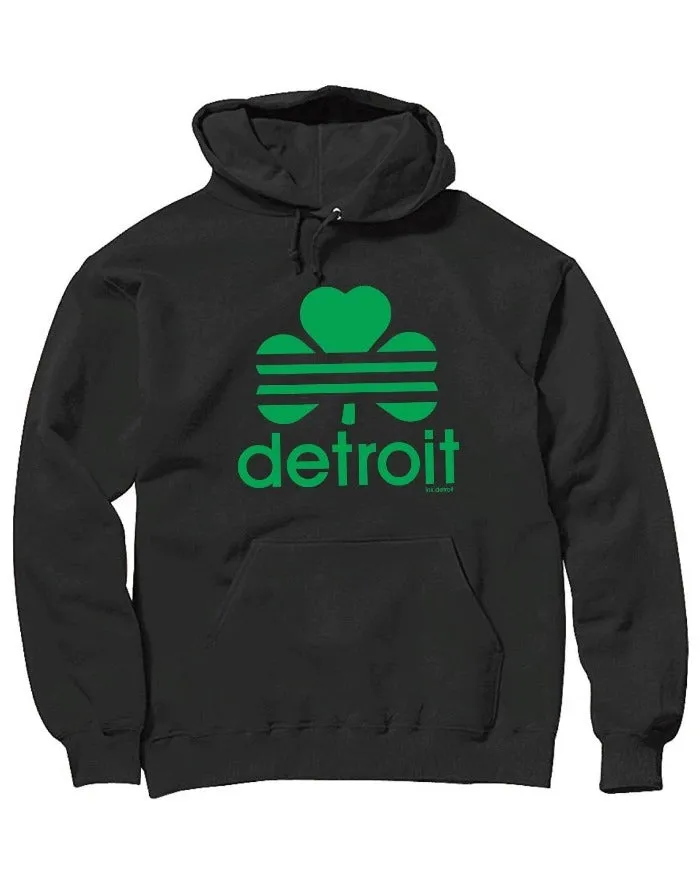 Ink Detroit Retro Cloverleaf  Hoodie - Black