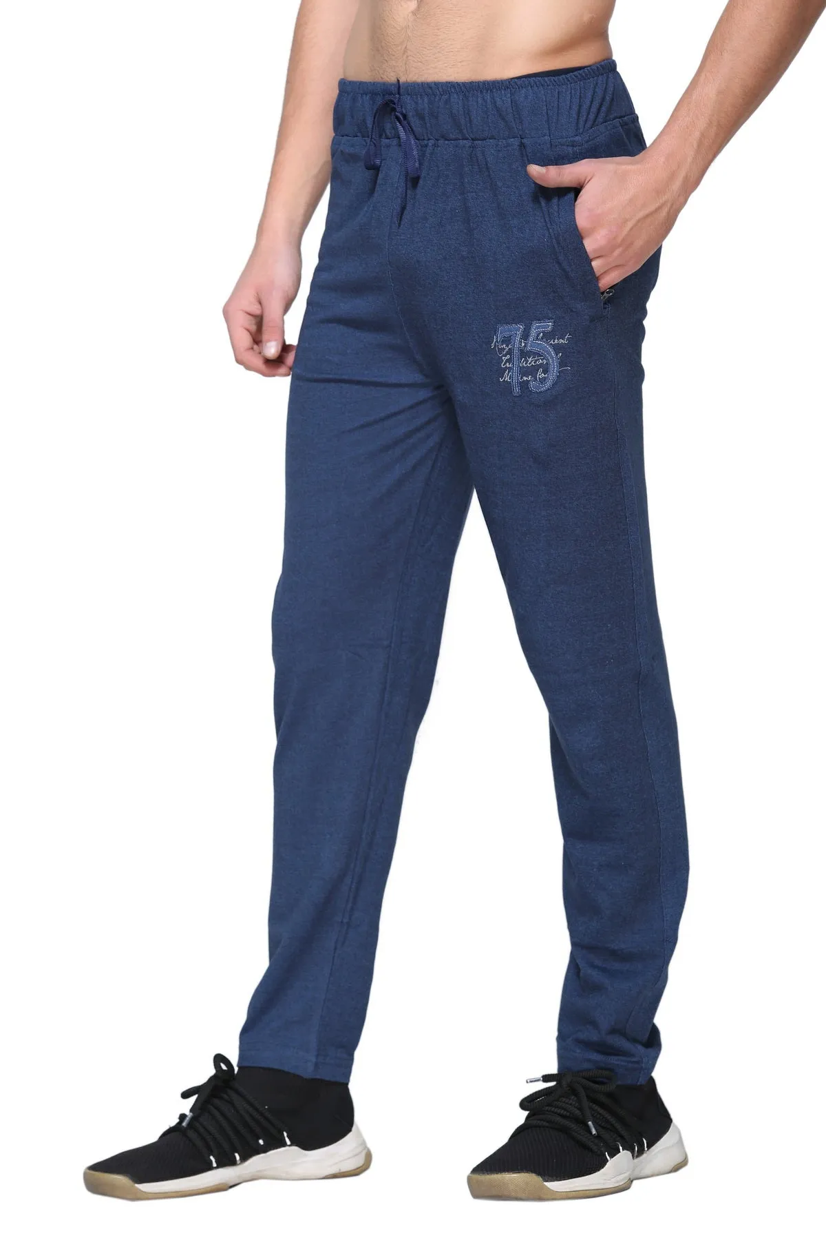 Jinxer Regular Fit Track Pants For Men - Denim Blue