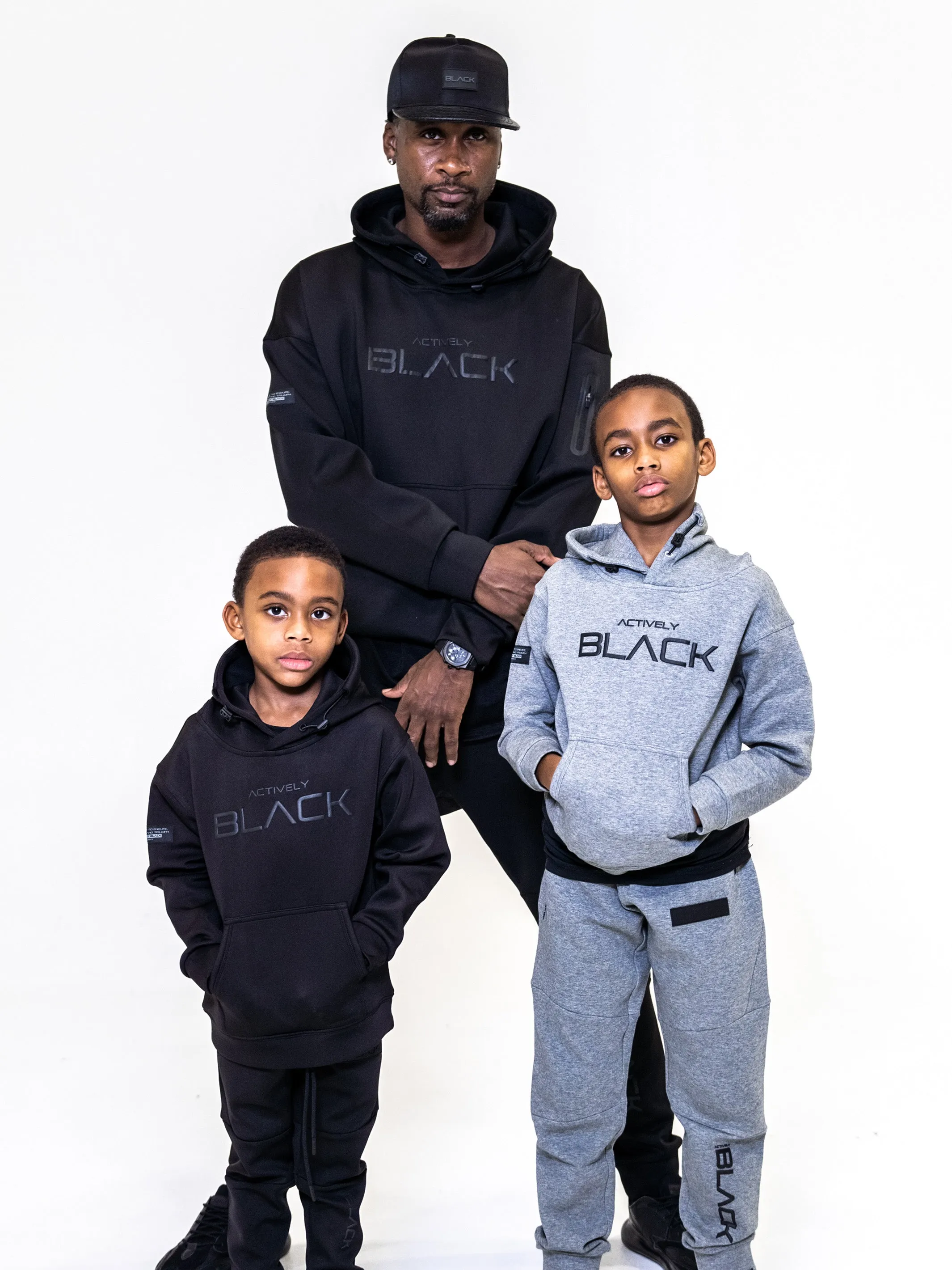 Kids Actively Black Performance Tech Hoodie