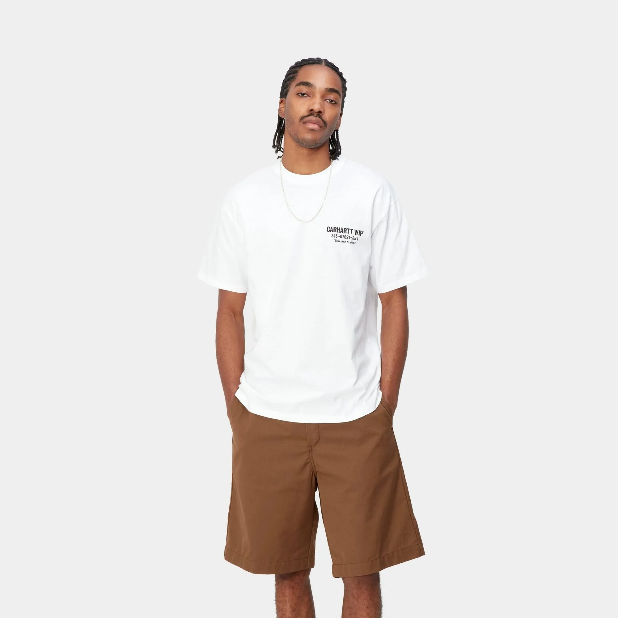 Less Troubles T-Shirt | White / Black