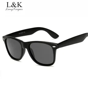 Long Keeper Brand Unisex Retro Polarized Sunglasses Men Women Vintage Eyewear Accessories Black Grey Sun Glasses For Male/Female