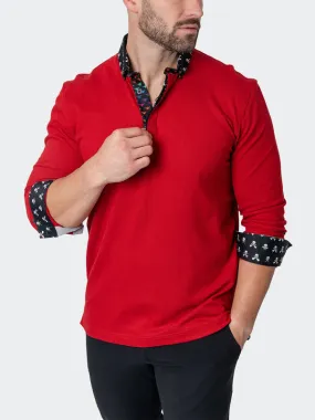 Maceoo Long Sleeves Polo | Polo NewtonSolidHead Red